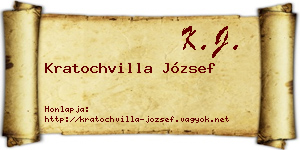 Kratochvilla József névjegykártya