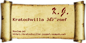 Kratochvilla József névjegykártya